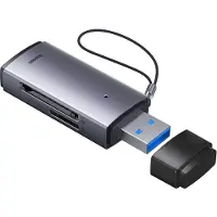 Baseus Lite Series Sd/Tf Memory Card Reader, Usb (Grey)