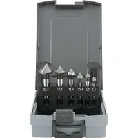Toolcraft - 1614138 Jeu De Fraises Coniques 6 Pièces 6.3 Mm, 8.3 Mm, 10.4 Mm, 12.4 Mm, 16.5 Mm, 20.5 Mm Hss Tige Cylindri