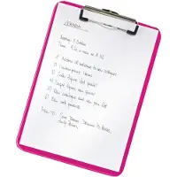 Leitz Porte-bloc WOW 3971 , format A4, polystyrène, avec anneau d'accroche, rose
