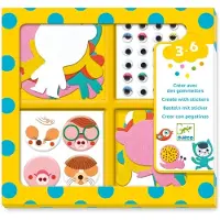 Djeco Collages en feutrine « J'aime les animaux »,