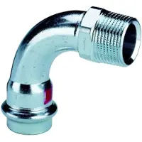 Viega Prestabo Cintrage 1/2 "x15 mm90 degrés en acier douxManchon / Embout, SC-Contur (Connexion angulaire)