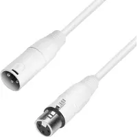 Adam hall - K4MMF1000-SNOW - Câble Micro Blanc XLR femelle vers XLR mâle - 10.00 m