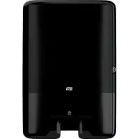 Tork Distributeur d'essuie-mains ImageLine 552008, retrait individuel des essuie-mains, protection anti-débordement, grand modèle, plastique, noir