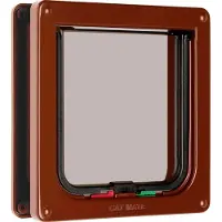 The Pet Doctor Cat Mate 4 Way Locking Cat Flap With Liner - Marron