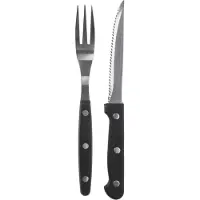 Koopman Six couteaux et fourchettes, parfaits pour le steak et la pizza