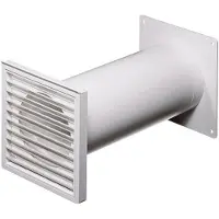 Wallair N37824 Système de ventilation à tuyau rond 100 plastique (Ø x L) 10cm x 48cm blanc