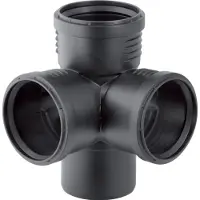 Geberit Silent-PP Dérivation d'angle 87,5Grad, avec manchons DN100/100/100 (Connexion angulaire)