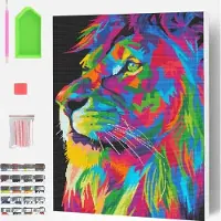 HOBBY2YOU Puzzle en diamant Splat LÖWE 30x40 cm