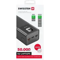 Swissten Power Line Powerbank 50 000 mAh, 100 W, Power Delivery, noir 22013942