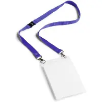 Durable Porte badge évenementiel A6, avec lacet textile duo, bleu foncé