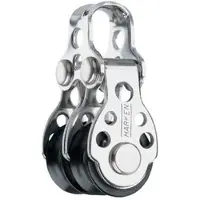 Harken Poulie Double à Roulement à Billes 16 Mm