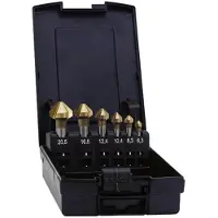 Exact Jeu de fraises coniques à lamer 5 pièces 6.3 mm (6,3 - 25,0 mm)
