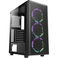 Azza Boitier PC Moyen Tour ATX Prime RGB avec panneau vitré - Noir