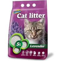 Hilton Bentonite Lavande Litière agglomérante pour chats - 5 l (Absorption rapide, Agglomérant, 5 l)