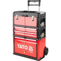 YATO YT-09101 boîte à outils/petites pièces Coffre à outils Métal Noir, Rouge