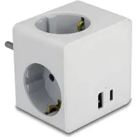 HQ Products Multiprise 3 prises - Mâle Type E/F vers 3x Femelle Type E - 250 V -