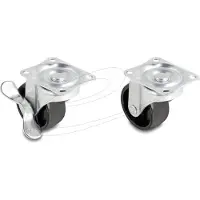 DeLOCK Lenkrolle 50mm Tragkraft bis 90kg Set 2 x 2 Stück