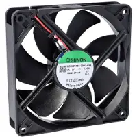 SUNON EEC0251B3-000U-A99 Ventilateur axial 12 V/DC 127.39 m³/h (L x l x H) 25 x 120 x (120 mm, 1x), Ventilateur PC, Noir
