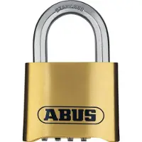 ABUS Cadenas à combinaison - - 180IB/50 B/DFNLI - Corps laiton forgé - Anse inox - Code numérique à quatre chiffres