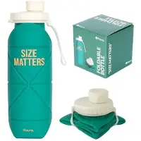 Fisura Borraccia pieghevole in silicone ¿Size Matters¿, 22,5xD7 cm