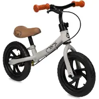 Momi Breki - Velo Bebe Draisienne - Réglage De La Hauteur, Frein, Sans Pedales - 12" Roues - Style Sportif - Gris