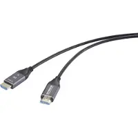 Speaka Professional HDMI / Glasfaser Anschlusskabel HDMI-A Stecker, HDMI-A Steck (30 m), Câble vidéo, Noir