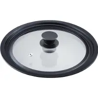 Westmark Couvercle universel avec bord en silicone, Poêle + casserole : accessoires, Transparent, Noir