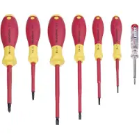Wiha - Vde Jeu De Tournevis 7 Pièces Vis à Fente, Cruciforme Phillips C93843