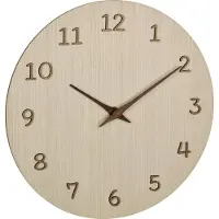 TFA-Dostmann TFA 60.3072.01 Horloge murale à quartz 298 mm x 41 bois clair (60.3072.01)