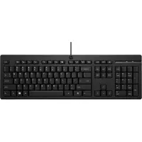 HP Clavier filaire 125, taille standard, filaire, USB, touches à membrane, noir