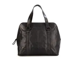 Spikes & Sparrow leather laptop shoulder bag Lilybeth black Black