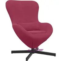 vidaXL Fauteuil œuf Bordeaux 63 x 73 x 90 cm Velours