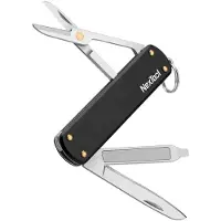 Nextool Mini Pocket Knife NE0141 Black Aluminum, couteau de poche porte-clé multifonction