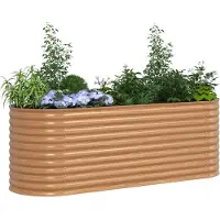 vidaXL Lit surélevé Marron 240 x 80 x 81 cm Acier