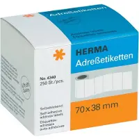 Herma Étiquettes d'adresse pour machines à écrire