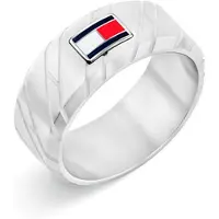 Tommy Hilfiger - Steel ring for men Lars 2790574 - Circuit: 62 mm, (62, Acier)