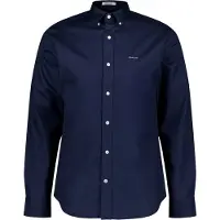 Gant pour homme. 3000300 Pinpoint Oxford Shirt Regular Fit navy (XXL), Casuel, Coton, Manche longue, Marine
