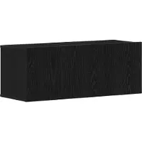 vidaXL Ensemble de meubles TV 8 pcs Noir imitation chêne Matériau dérivé du bois