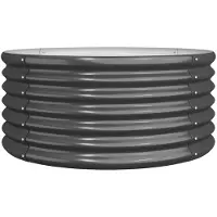 vidaXL Jardinière Acier galvanisé 80x80x36 cm Anthracite