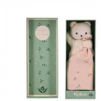 Kaloo Peluche Carre Douceur, ours aux feuilles d'amour