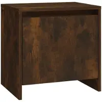 vidaXL Table de chevet chêne fumé 45x34x44,5 cm bois d'ingénierie
