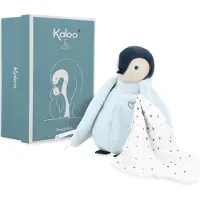Kaloo Peluche Pingouin bleu avec foulard - Jouet doux pour bébé en peluche