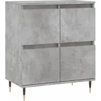 vidaXL Sideboard gris béton 60x35x70 cm Bois composite