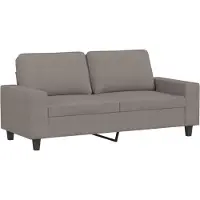 vidaXL Ensemble de canapés 3 pièces tissu taupe
