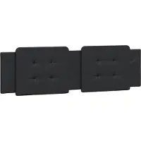 vidaXL Coussin de tête de lit "Zadar" noir 180 cm similicuir