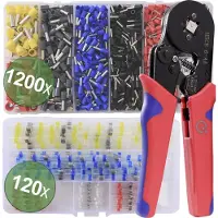 Quadrios 22T008 22T008 Jeu de pinces à sertir pour embouts 0.25 à 10mm² Assortiment d'embouts inclus