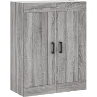 vidaXL Highboard Gris Sonoma 69,5x34x180 cm Matériau dérivé du bois