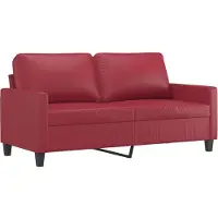 vidaXL Canapé à 2 places Rouge bordeaux 140 cm Similicuir