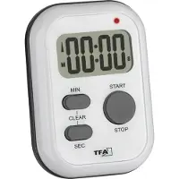 TFA-Dostmann Minuterie numérique et chronomètre, Minuteur, Blanc