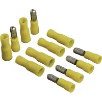 Quadrios 23C493 Fiche ronde 4 mm² 6 mm² Jaune 100 pcs., Câble + prise électronique, Jaune